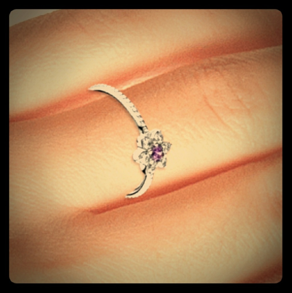 Forget Me Not Sterling silver ring.